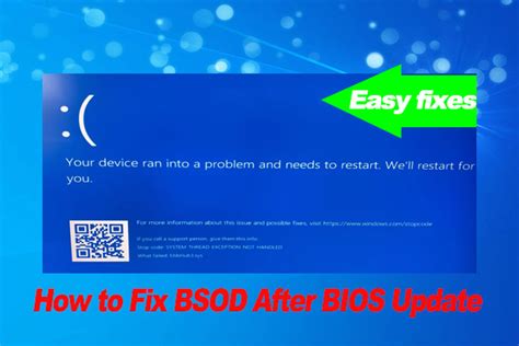 System May Encounter BSOD After BIOS Update .